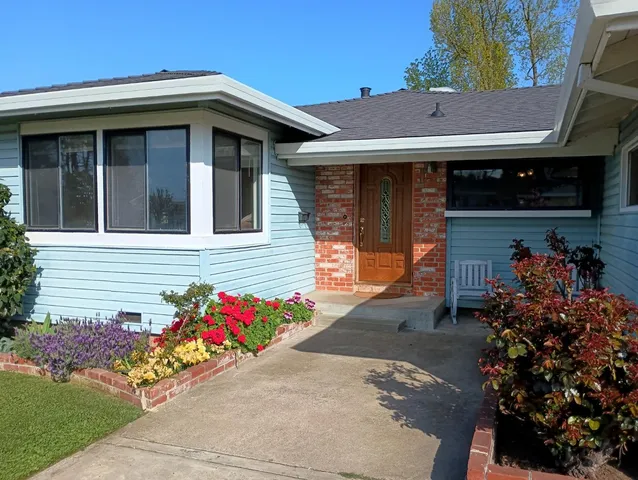 a front view of a house