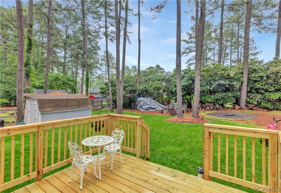 4801 Wilconna Road Chesterfield, VA 23832 - Photo 20 of 25 a view of a patio with a table chairs and a table