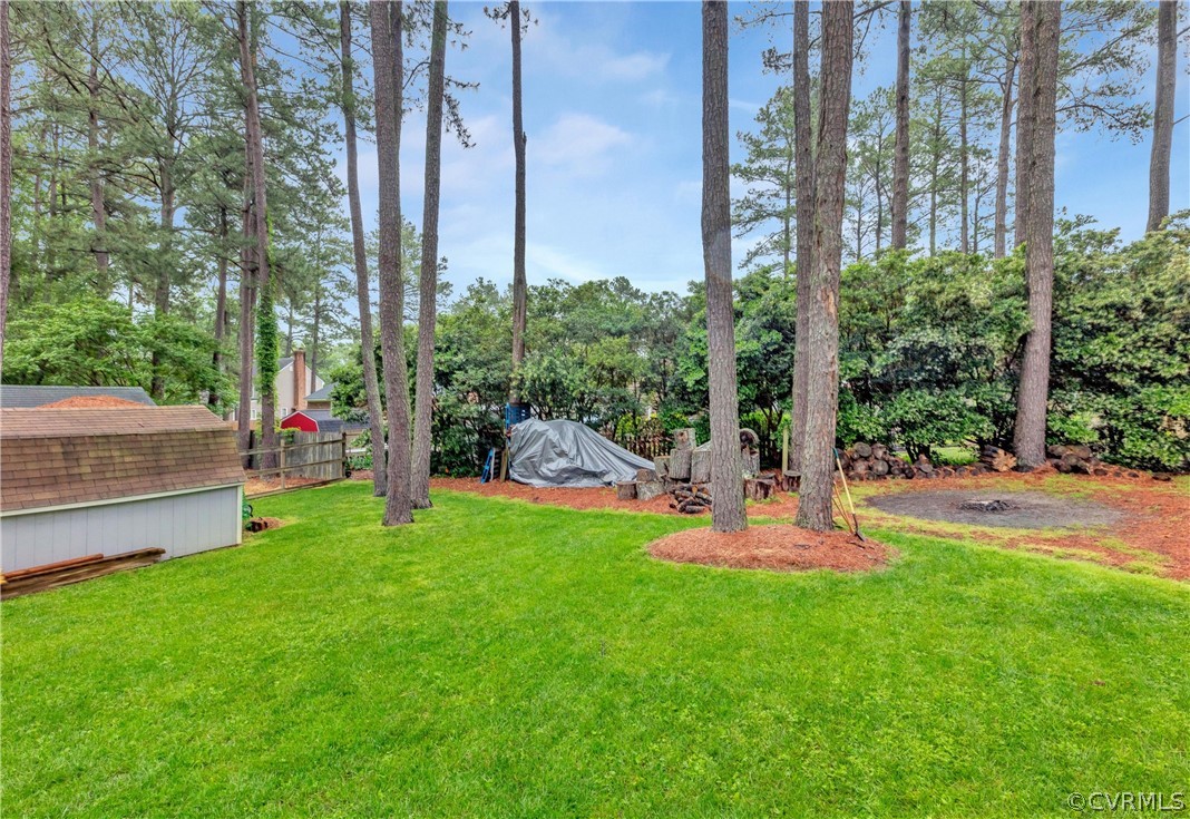 4801 Wilconna Road Chesterfield, VA 23832 - Photo 22 of 25 a view of a patio with a table chairs and a yard