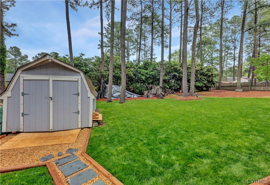 4801 Wilconna Road Chesterfield, VA 23832 - Photo 25 of 25 a view of a backyard with potted plants and large tree