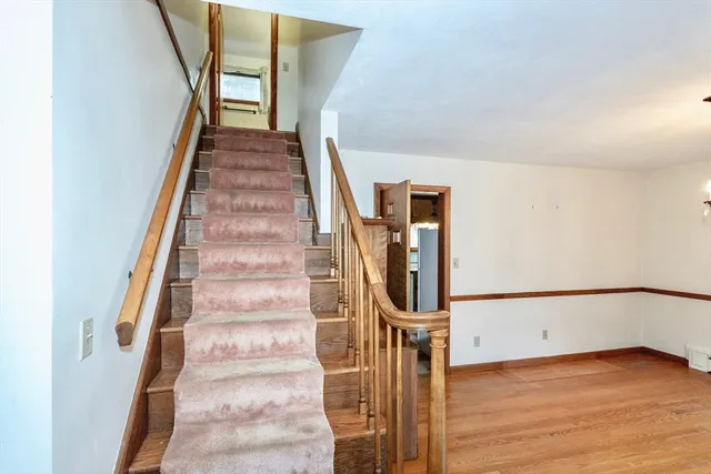 a view of an entryway with staircase