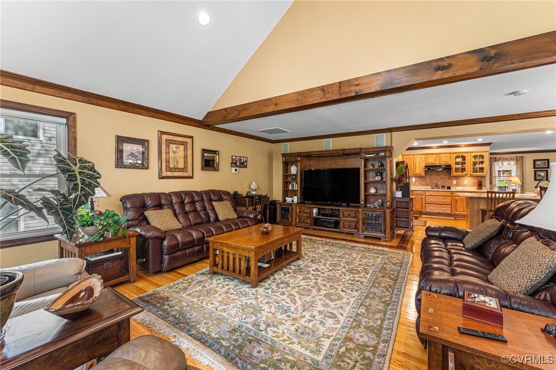 16287 Derby Ridge Road Montpelier, VA 23192 - Photo 36 of 50 Living room with recessed lighting, light wood-sty