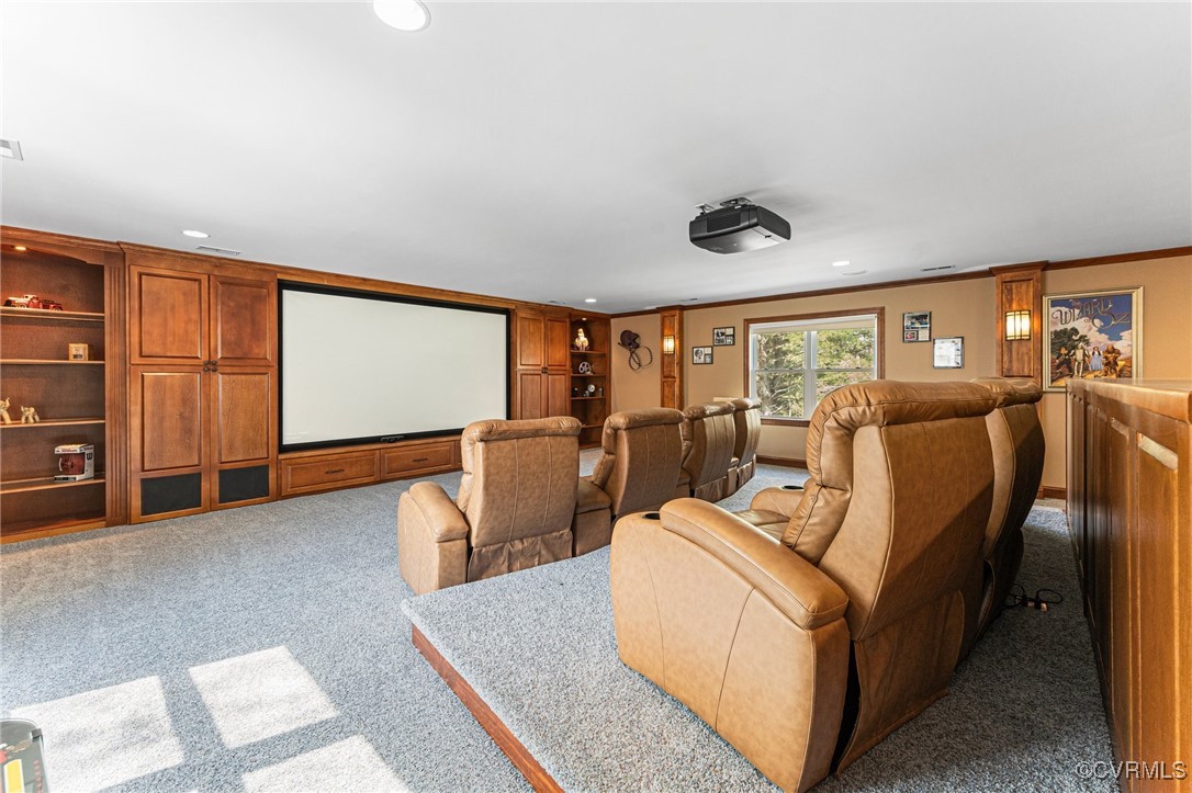 16287 Derby Ridge Road Montpelier, VA 23192 - Photo 48 of 50 Home theater room featuring recessed lighting, vis