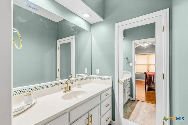 a view of a swimming pool with a yard