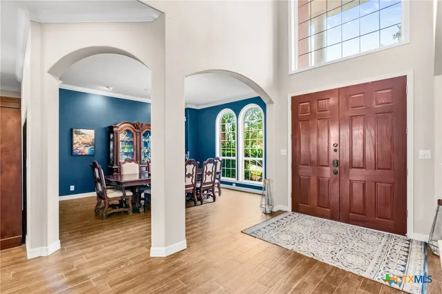 a view of living room and dining room