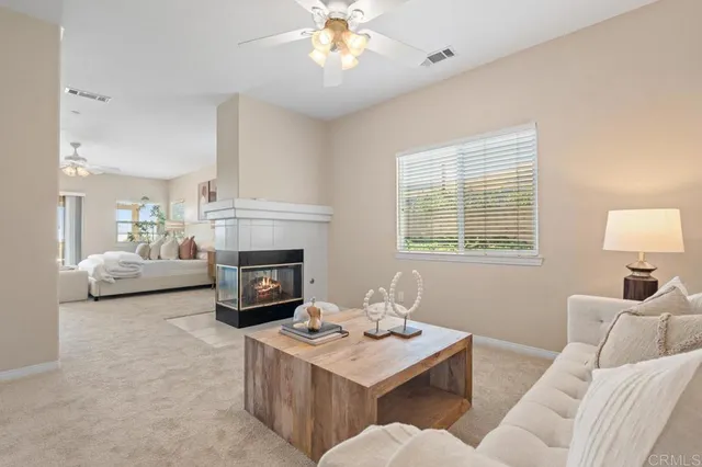 a aerial view of a house with a big yard