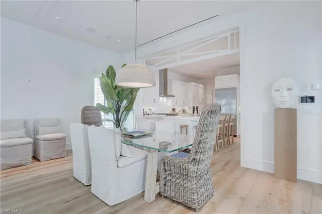 a view of kitchen and living room