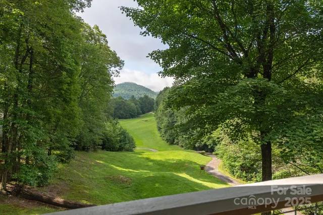 a view of a golf course with a lake