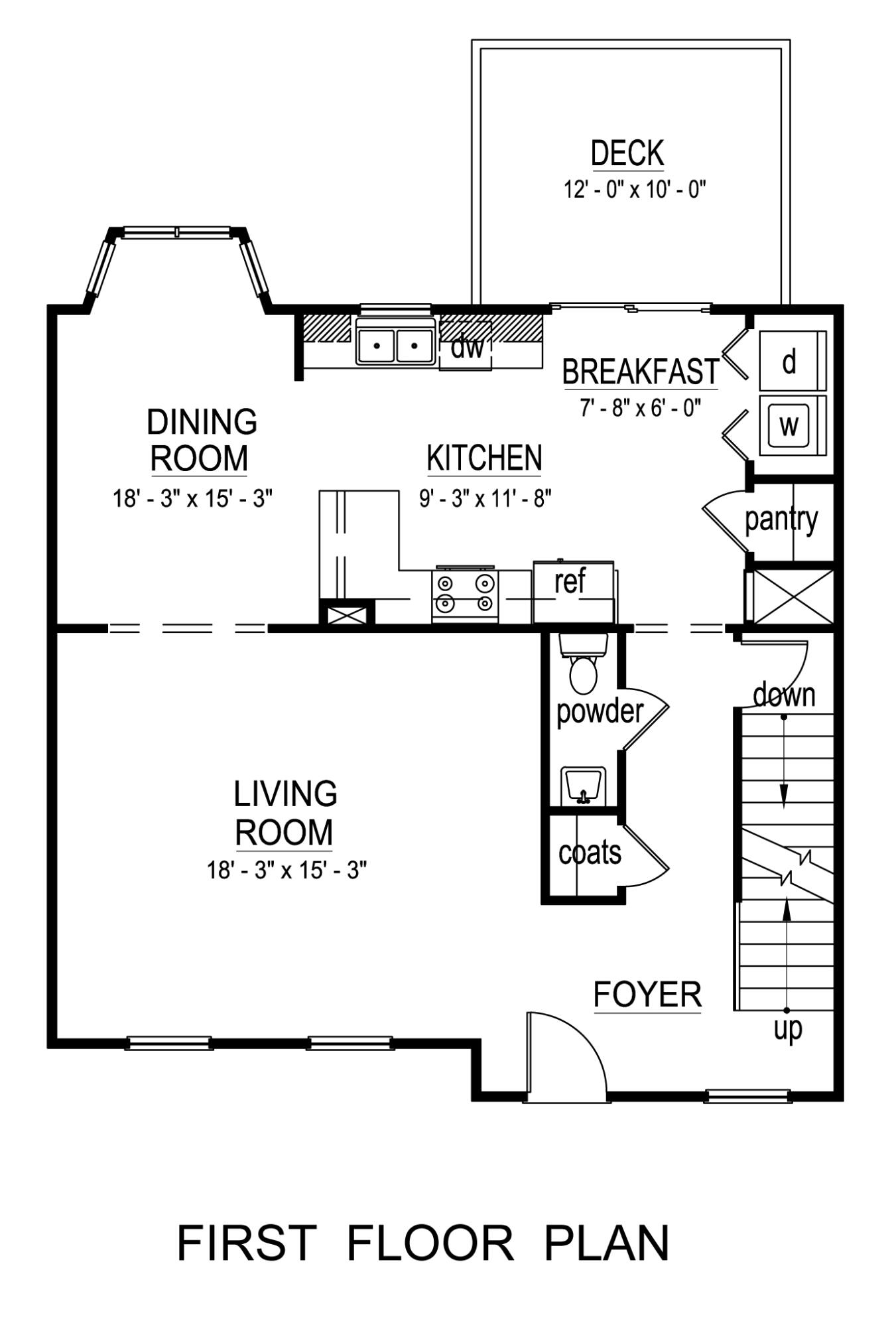 1790 Connors Run Salem, VA 24153 - Photo 2 of 3 7 - Fredericksburg First Floor Plan