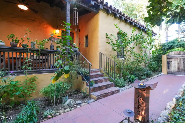 a park view with a garden