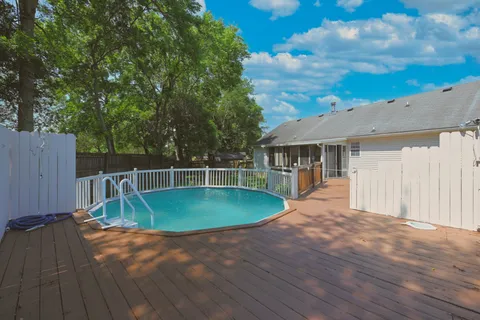 a view of outdoor space yard deck and backyard