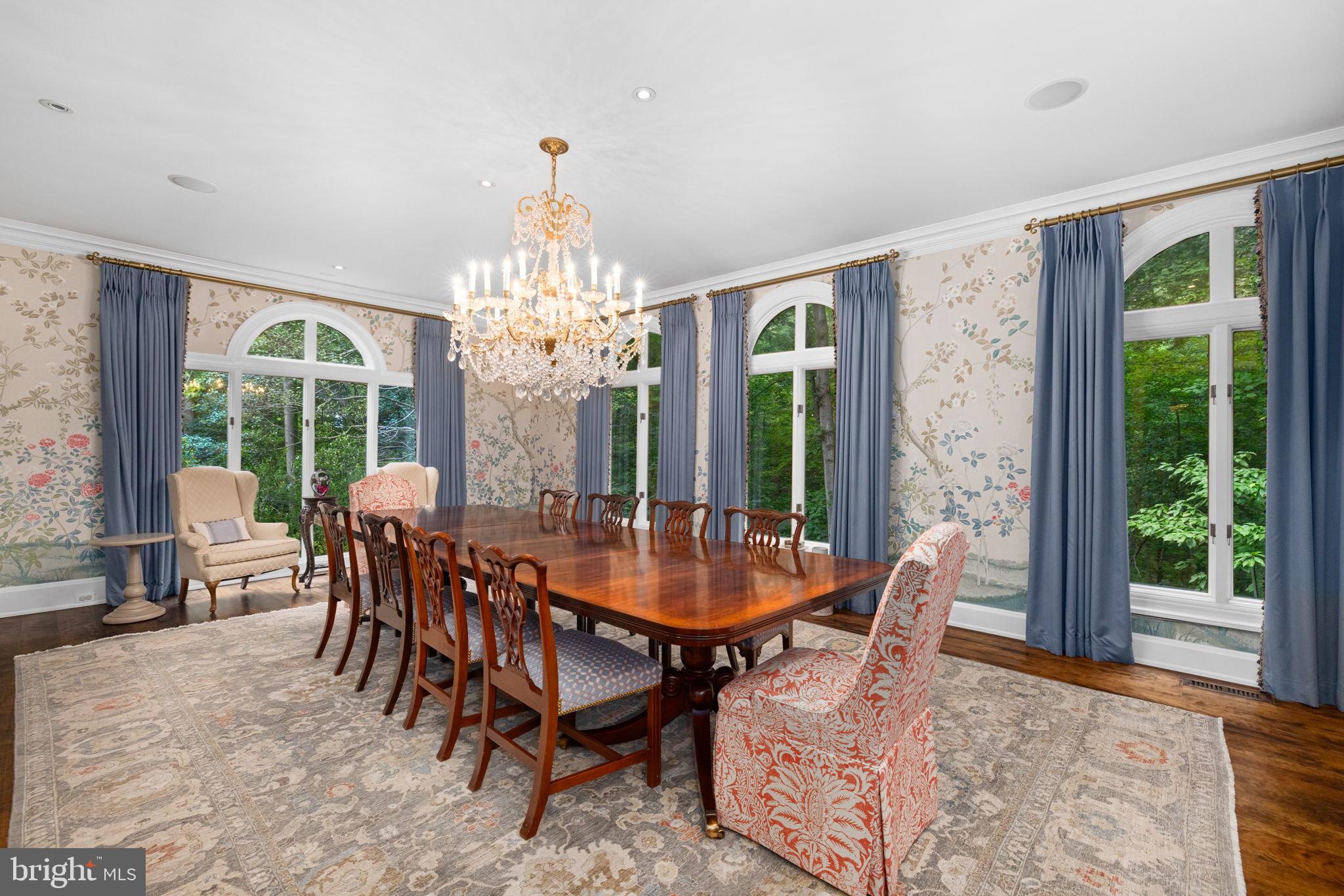 1111 Crest Lane McLean, VA 22101 - Photo 10 of 61 a view of a dining room with furniture window and outside view