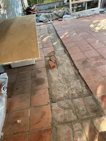 a view of a porch with furniture