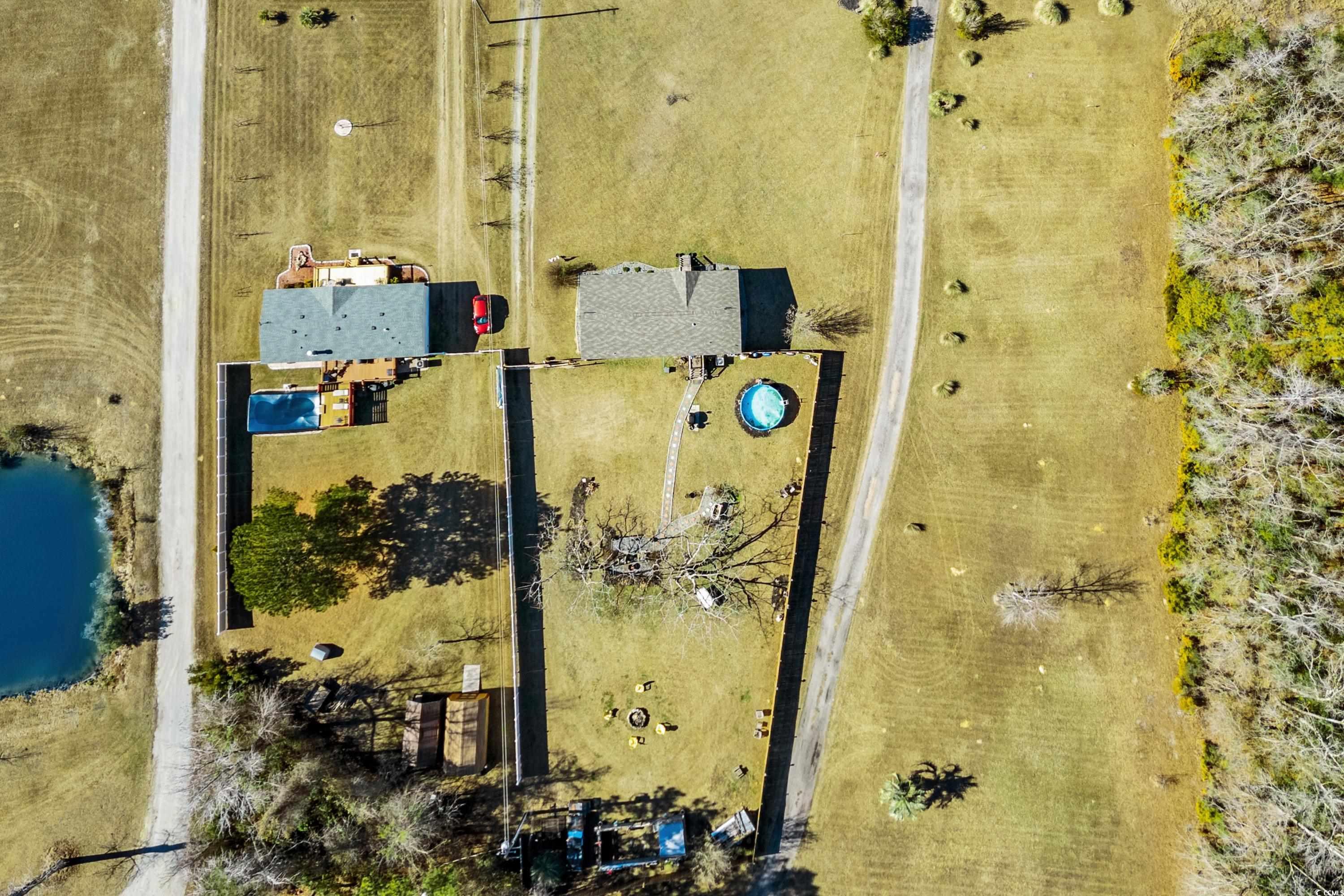 3367 Fries Bay Road Loris, SC 29569 - Photo 36 of 40 Aerial view featuring a rural view and a water vie