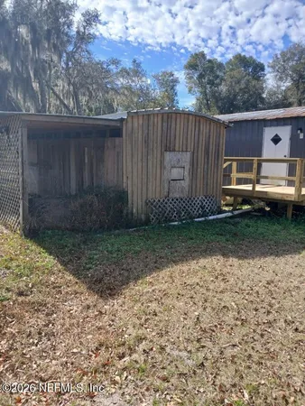 a backyard of a house