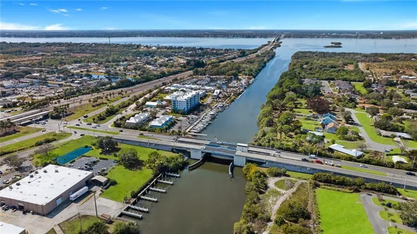 an aerial view of residential building with outdoor space