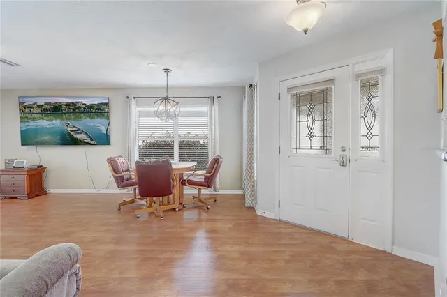 a workspace with furniture window and outside view