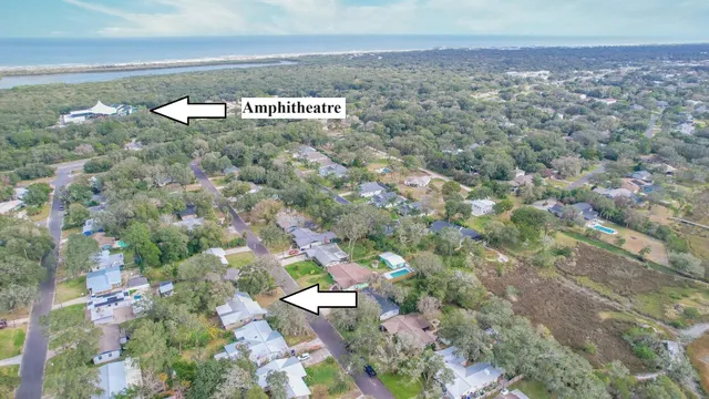 a view of a city with an outdoor space