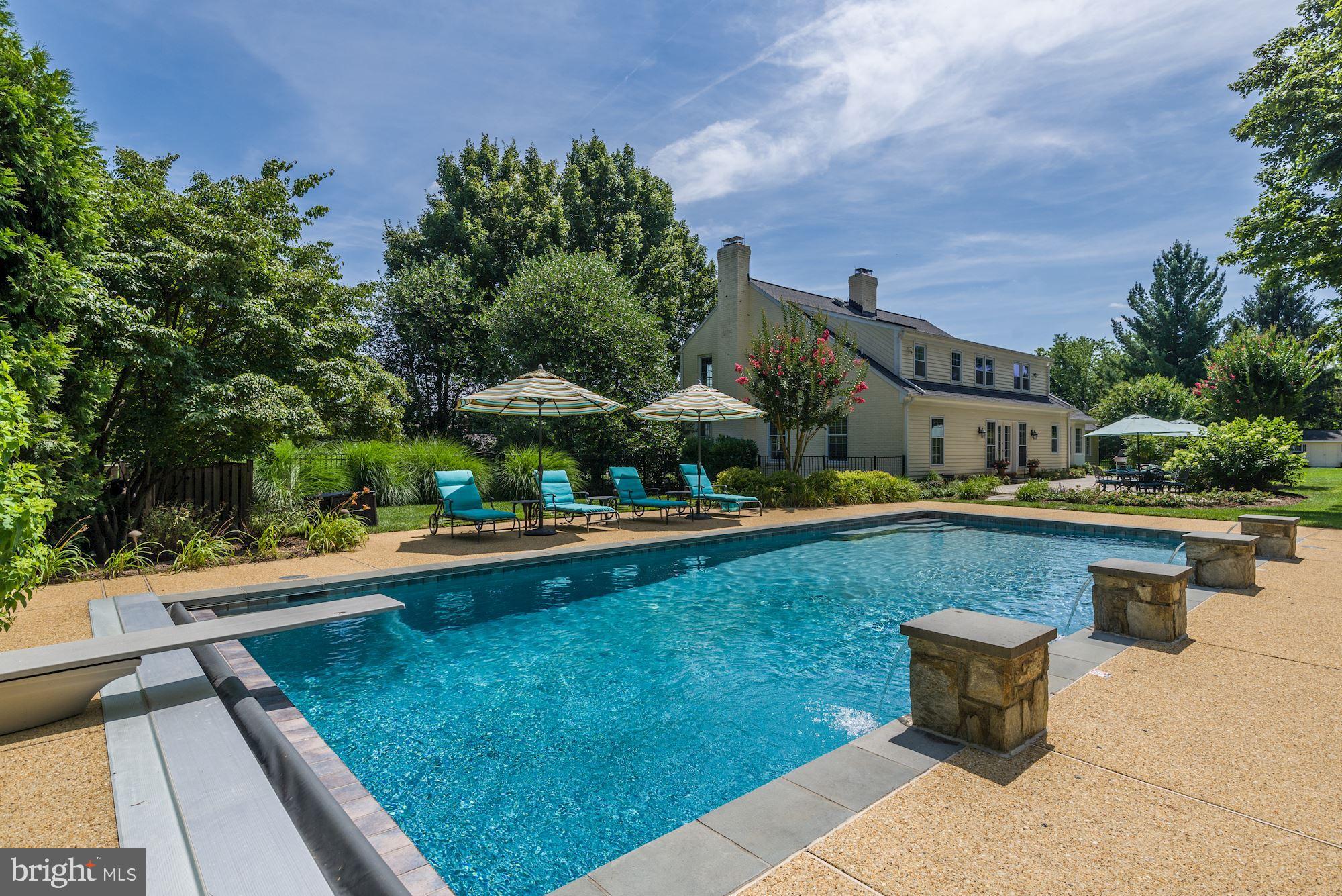 6 Beall Spring Court Potomac, MD 20854 - Photo 39 of 54 Pool with 4 Water Falls