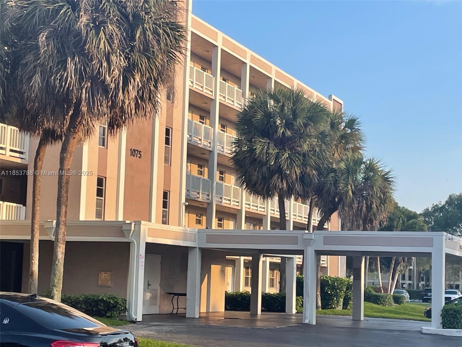 a front view of a building