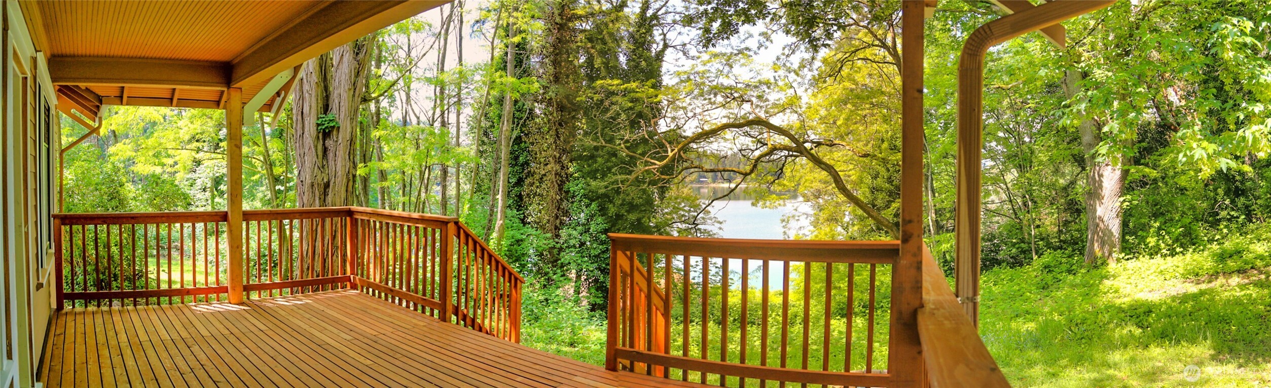 6810 Northeast Bergman Road Bainbridge Island, WA 98110 - Photo 10 of 24 a view of balcony with wooden floor