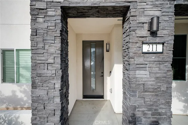 a view of a door of the house