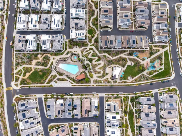 an aerial view of a city