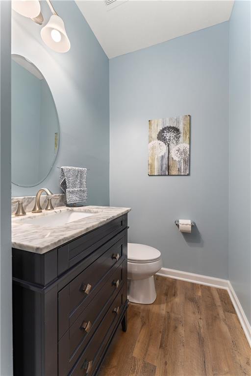 1203 Pointe View Drive Mars, PA 16046 - Photo 21 of 50 a bathroom with a granite countertop toilet and a sink