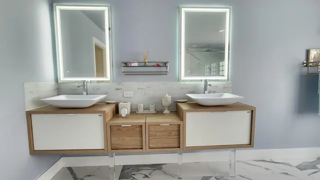 a bed room with a bed and a large window