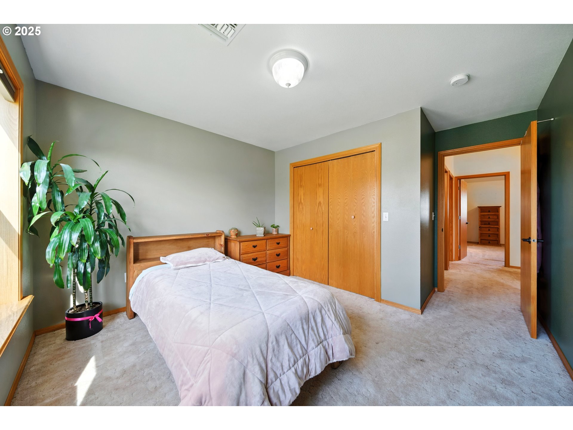257 West Lincoln Street Athena, OR 97813 - Photo 24 of 37 a bedroom with a bed and a potted plant