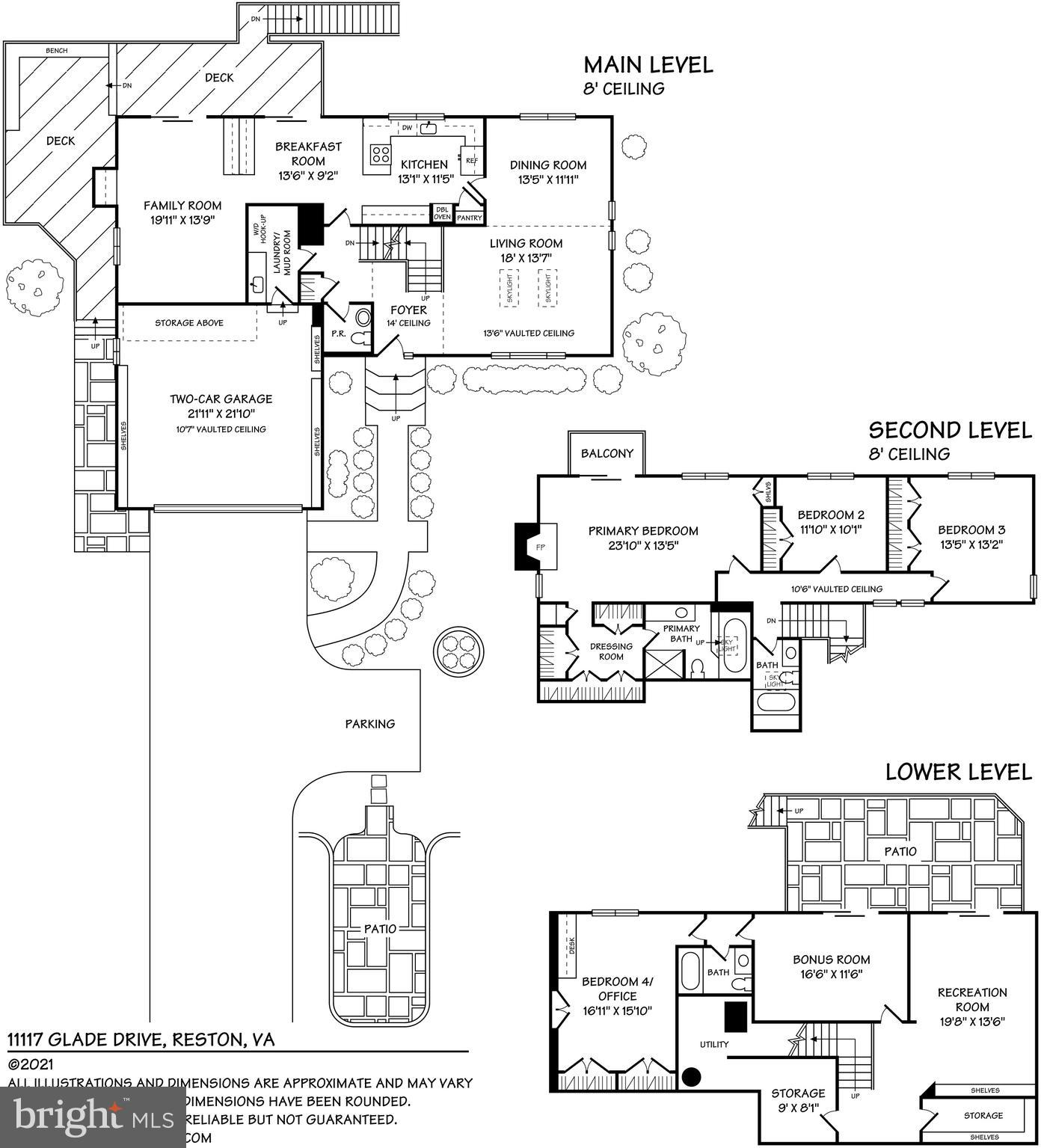 11117 Glade Drive Reston, VA 20191 - Photo 75 of 75 Here is the floor plan for 11117 Glade Drive.