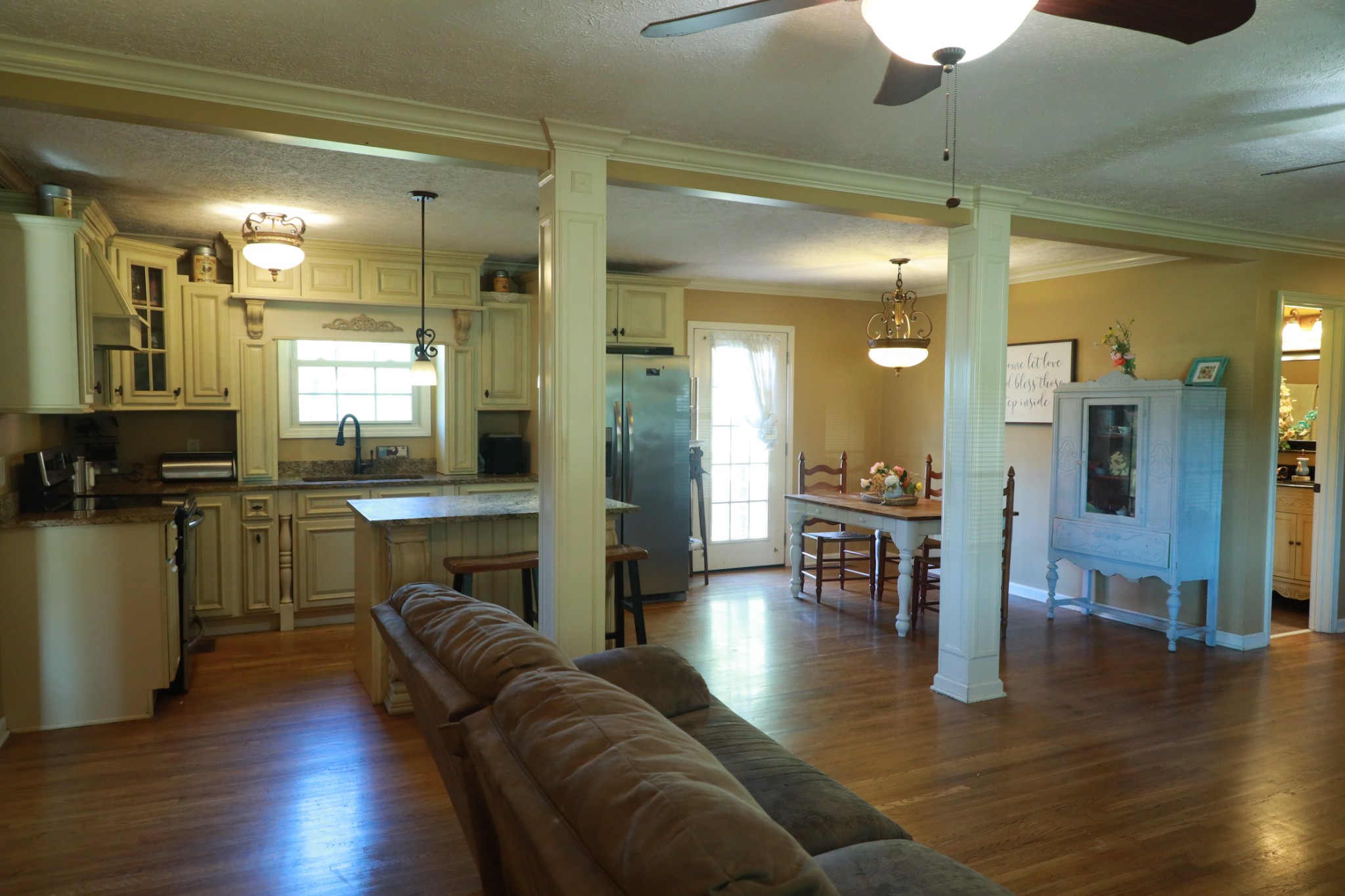 12354 Owens Chapel Road Springfield, TN 37172 - Photo 17 of 51 a living room with fireplace furniture and a wooden floor