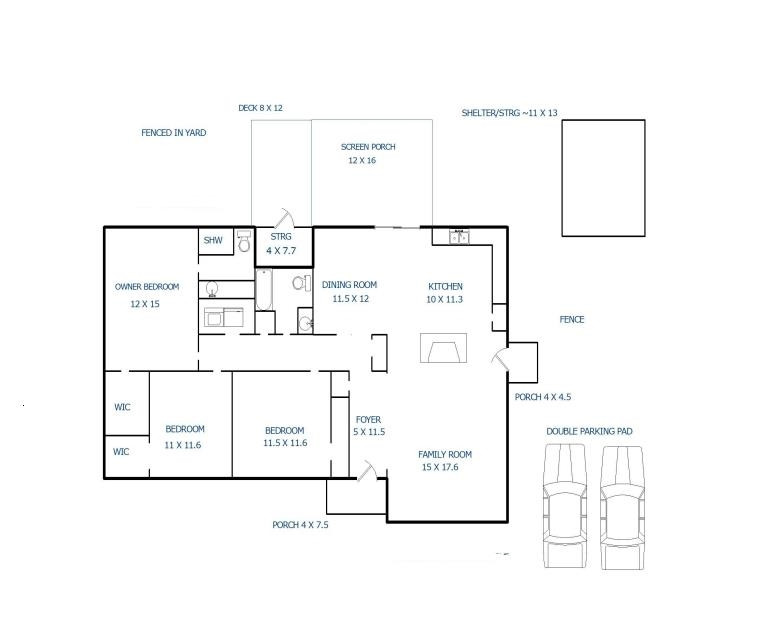 5421 Old Towne Road Raleigh, NC 27612 - Photo 39 of 39 Floor Plan