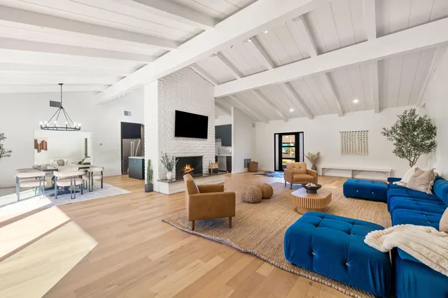 a kitchen with lots of counter top space