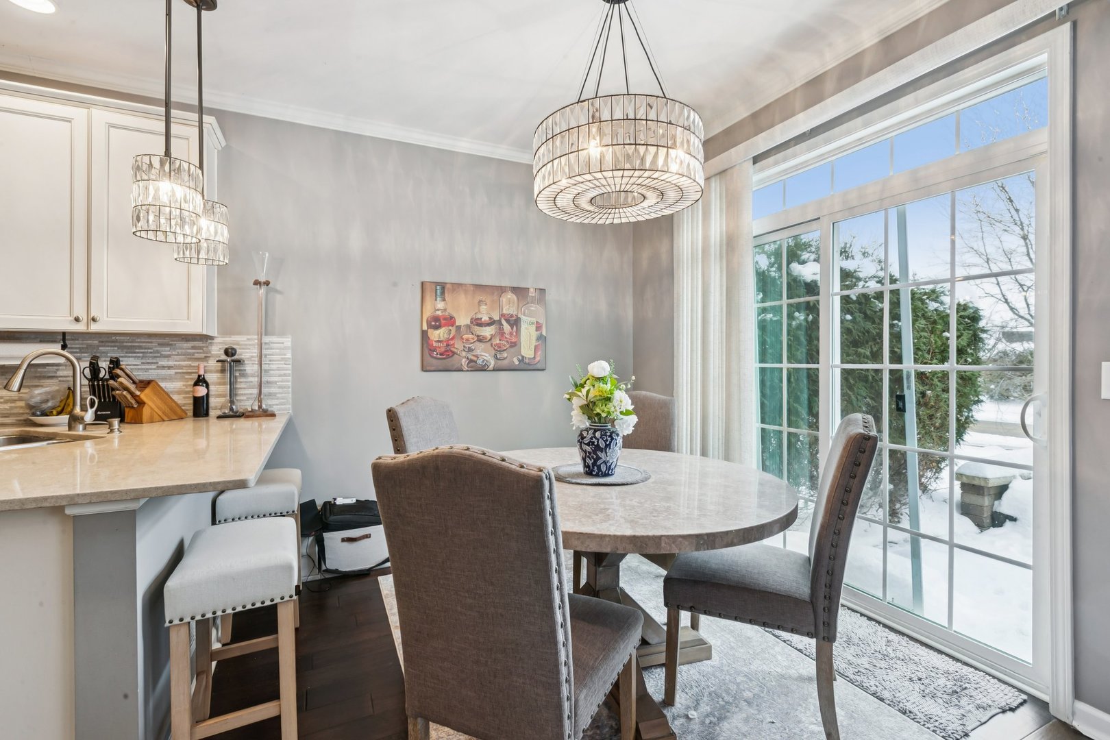 171 Birch Lane St. Charles, IL 60175 - Photo 8 of 31 a view of a dining room with furniture wooden floor and chandelier