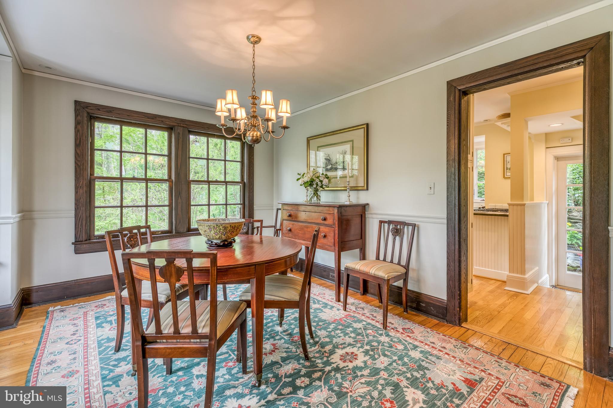 315 Edgevale Road Baltimore, MD 21210 - Photo 12 of 46 Dining Room opens to contemporary white Kitchen
