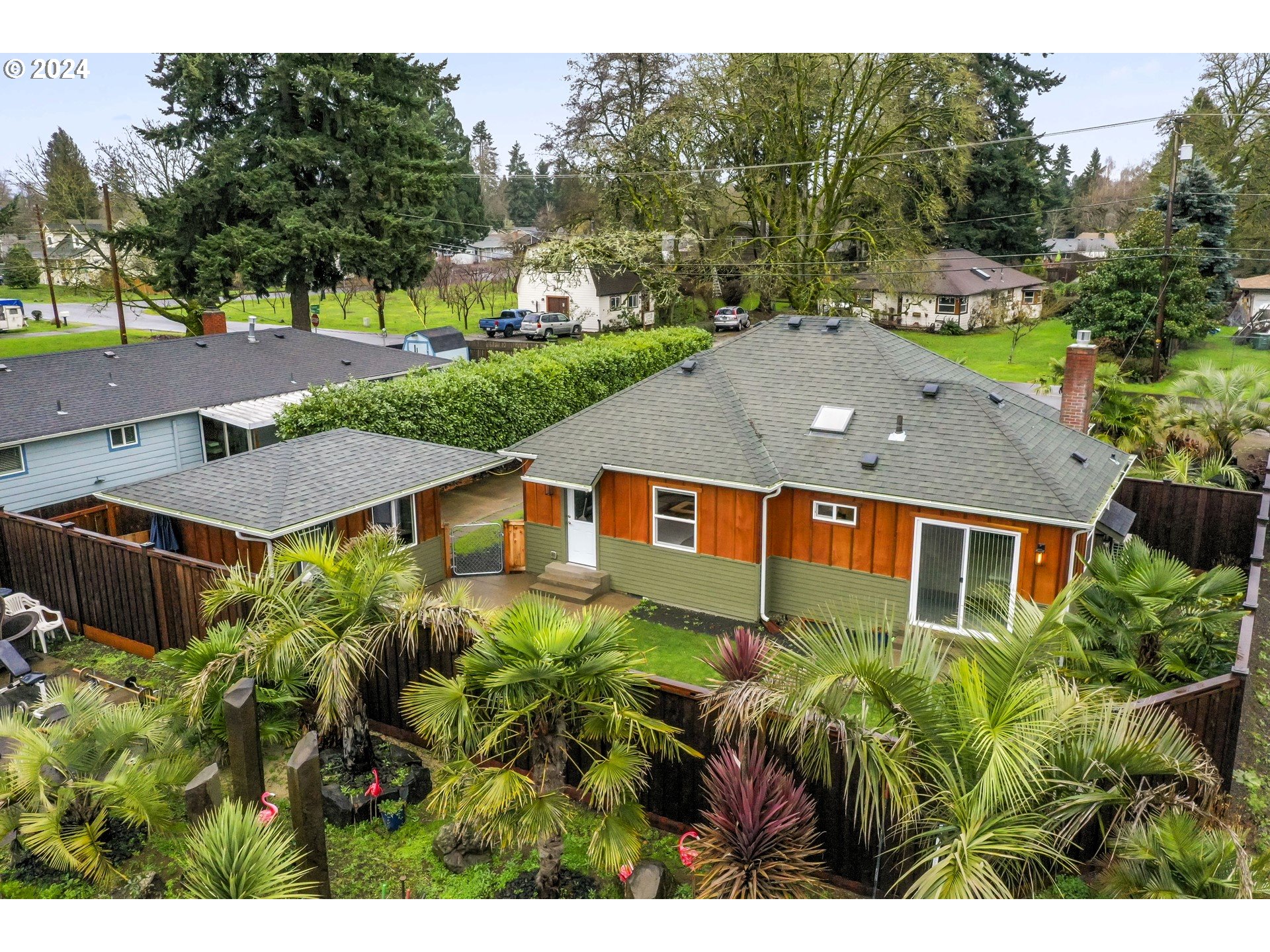 599 River Loop 2 Eugene, OR 97404 - Photo 22 of 25 an aerial view of a house with yard and outdoor seating