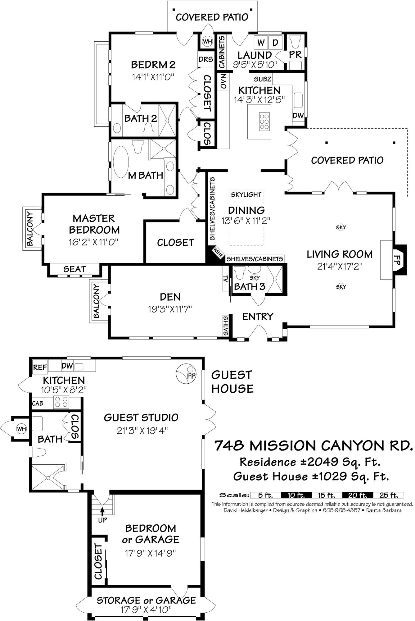 748 Mission Canyon Road Santa Barbara, CA 93105 - Photo 44 of 44 Floor Plan