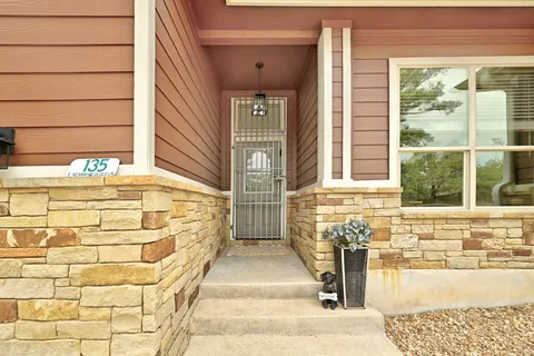 a view of entrance gate of a building