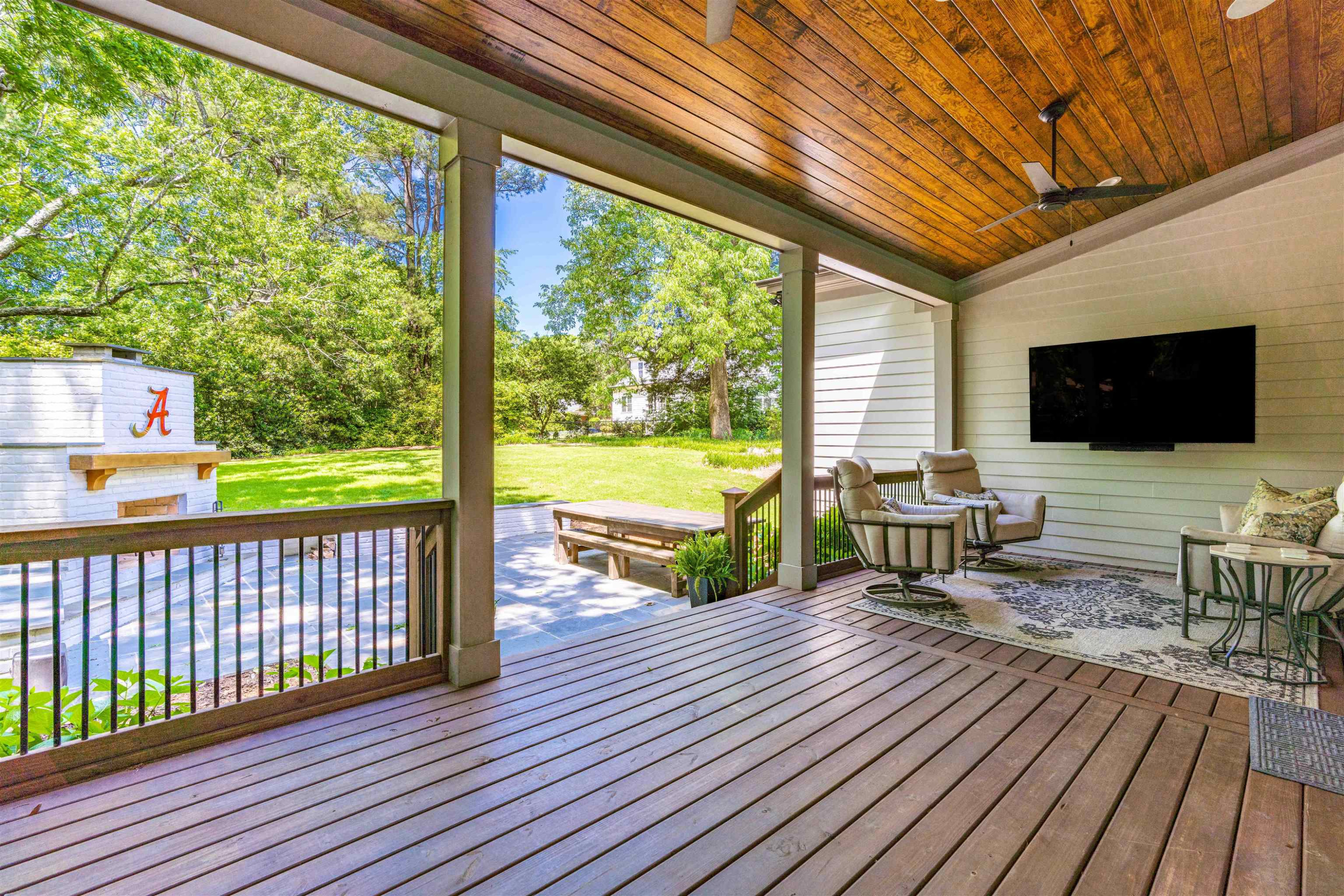 5405 Overlook Drive Raleigh, NC 27609 - Photo 23 of 57 a house view with a seating space and wooden floor