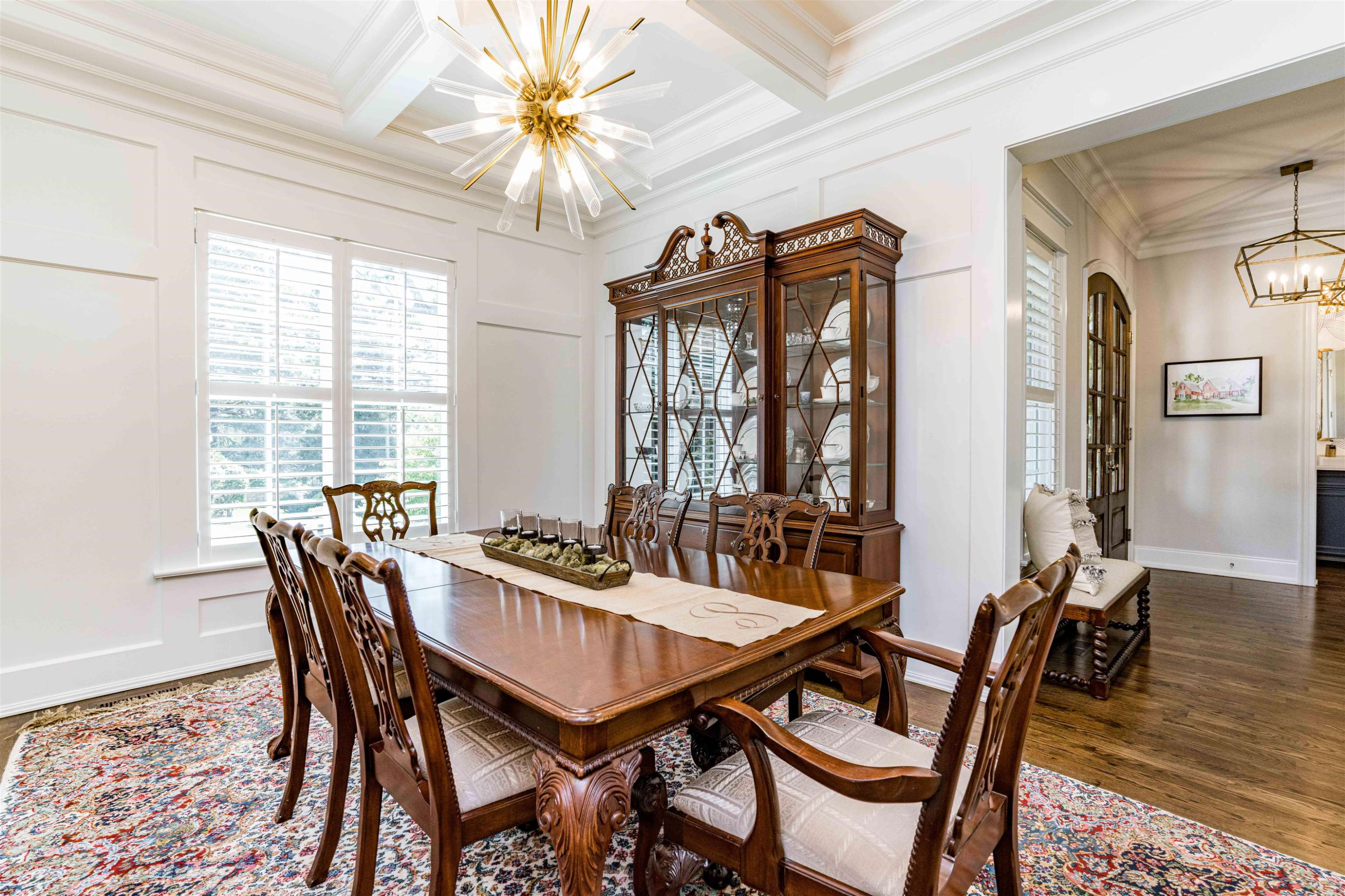 5405 Overlook Drive Raleigh, NC 27609 - Photo 9 of 57 a view of a dining room with furniture window and wooden floor