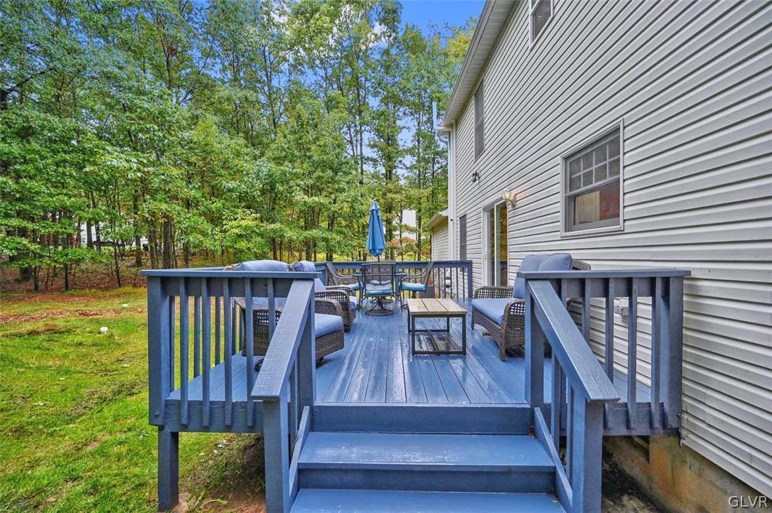303 Upper Ridge Drive Effort, PA 18330 - Photo 42 of 50 Rear Deck w/ Backyard View