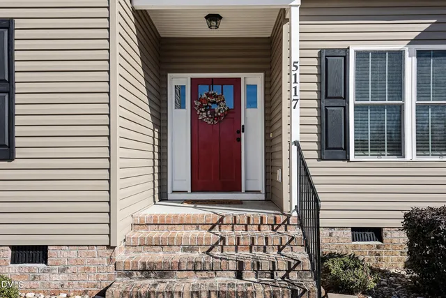 a view of a door of the house