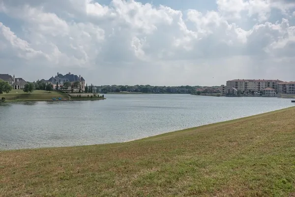 a view of a glass door with a from a window