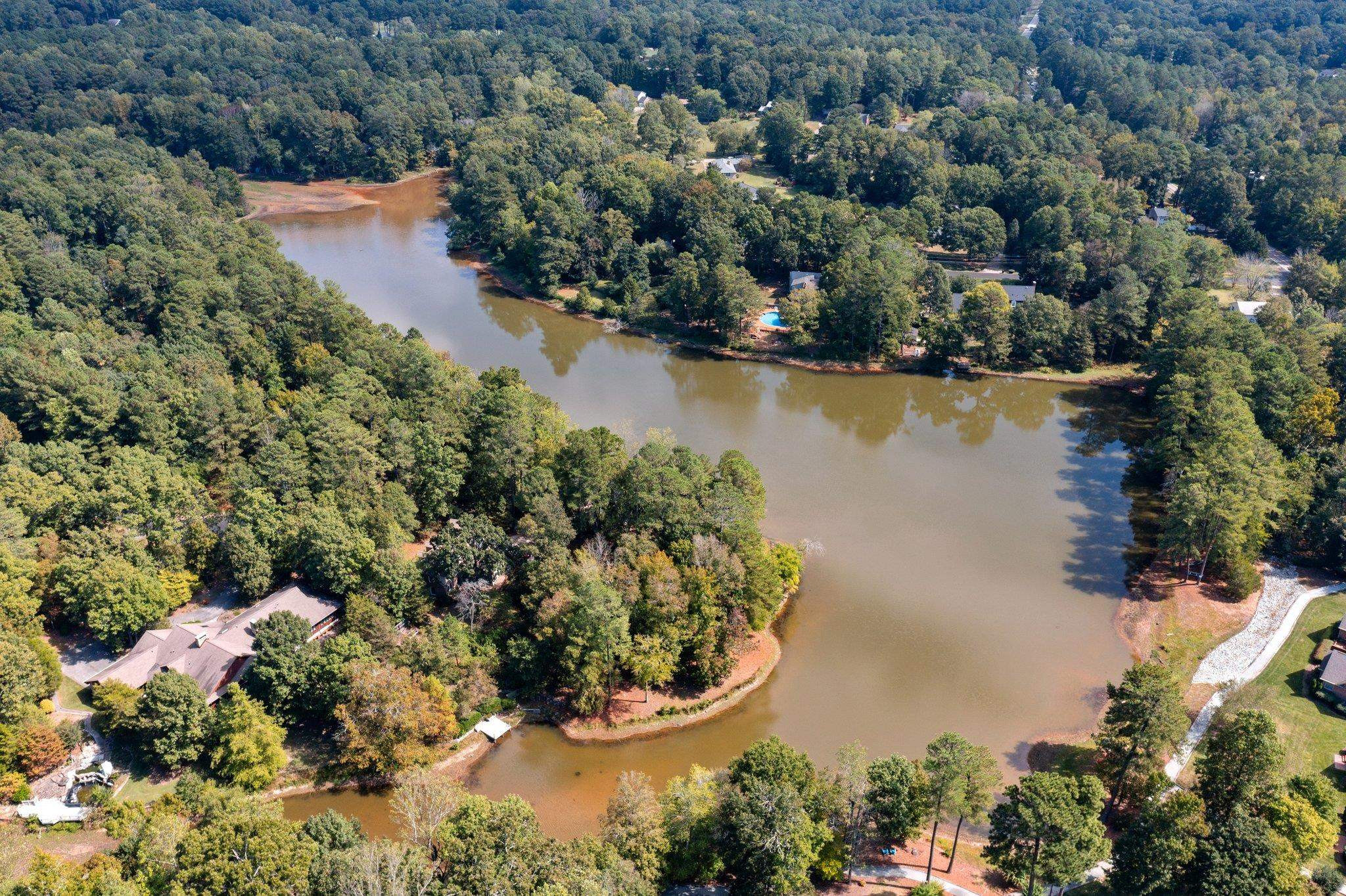5308 Craig Road Durham, NC 27712 - Photo 13 of 46 an aerial view of city and lake