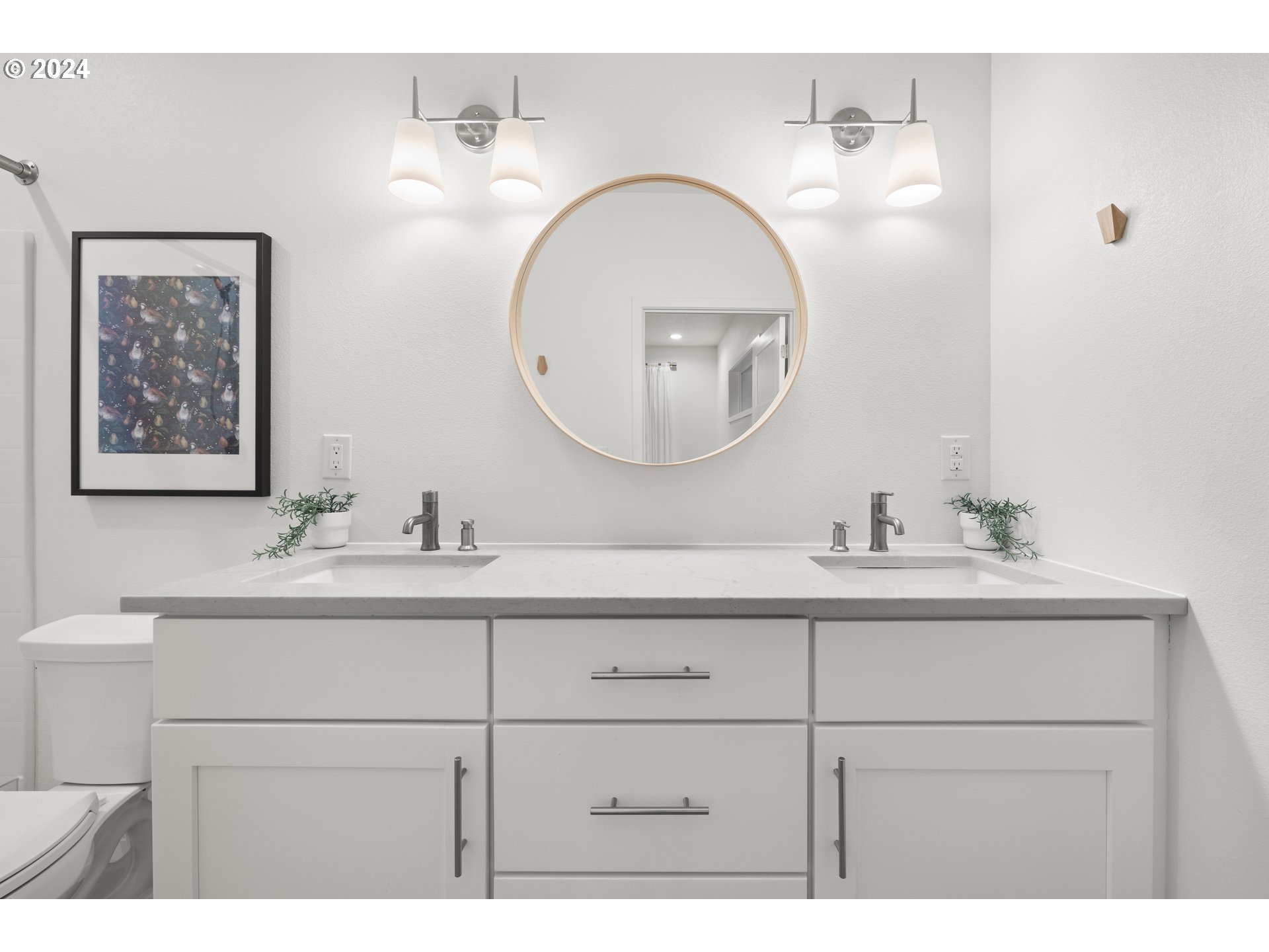 23300 Northwest Bravo Road Buxton, OR 97109 - Photo 13 of 47 a bathroom with a sink and a mirror