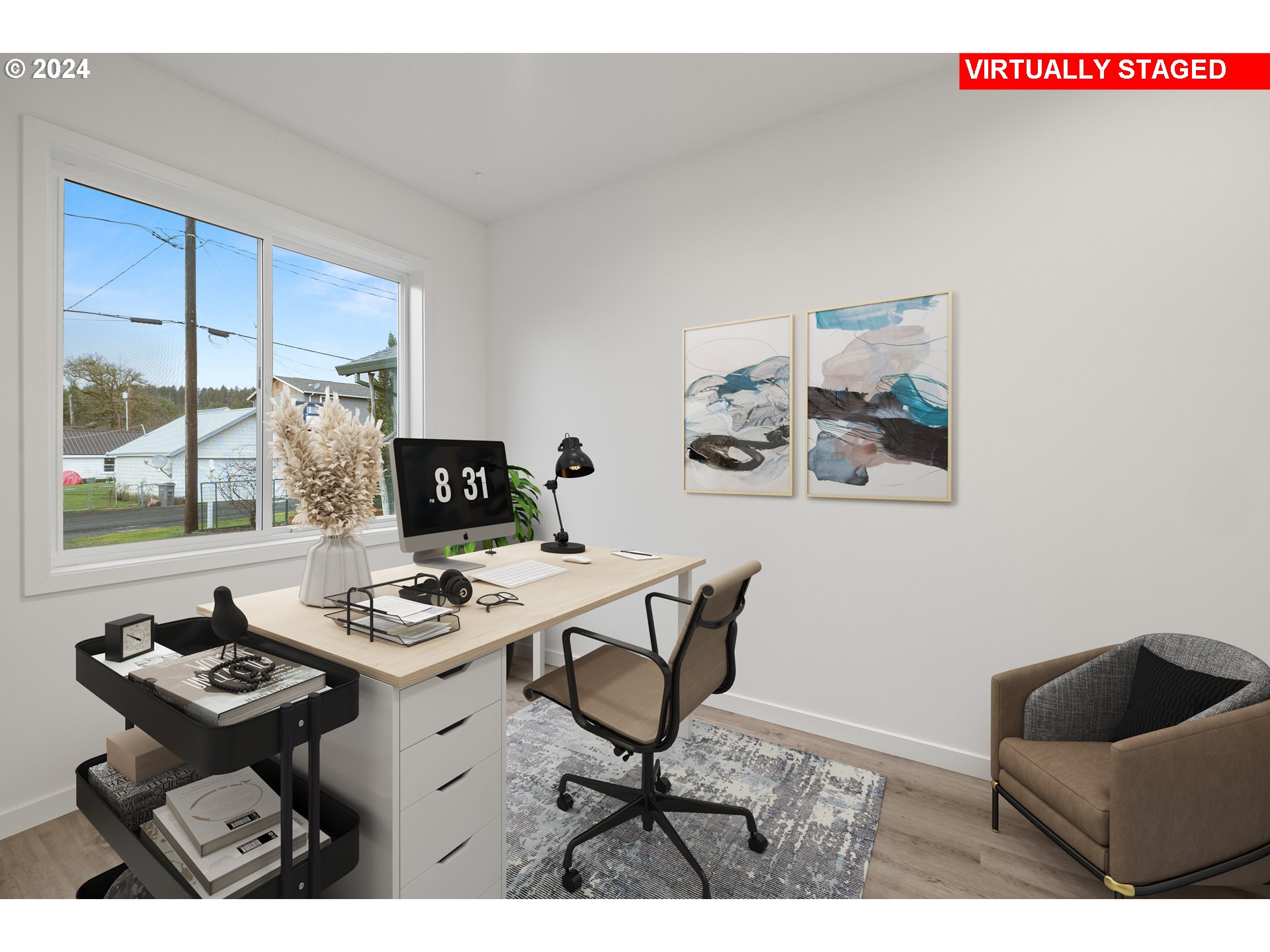 23300 Northwest Bravo Road Buxton, OR 97109 - Photo 16 of 47 a view of a workspace with furniture and window