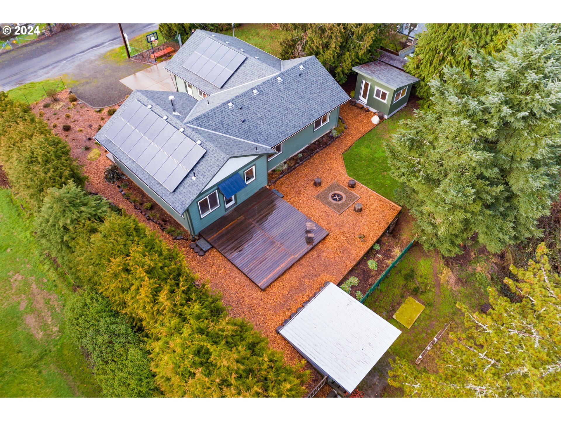 23300 Northwest Bravo Road Buxton, OR 97109 - Photo 31 of 47 an aerial view of a house with a yard