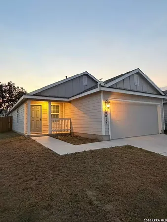 a view of backyard of house