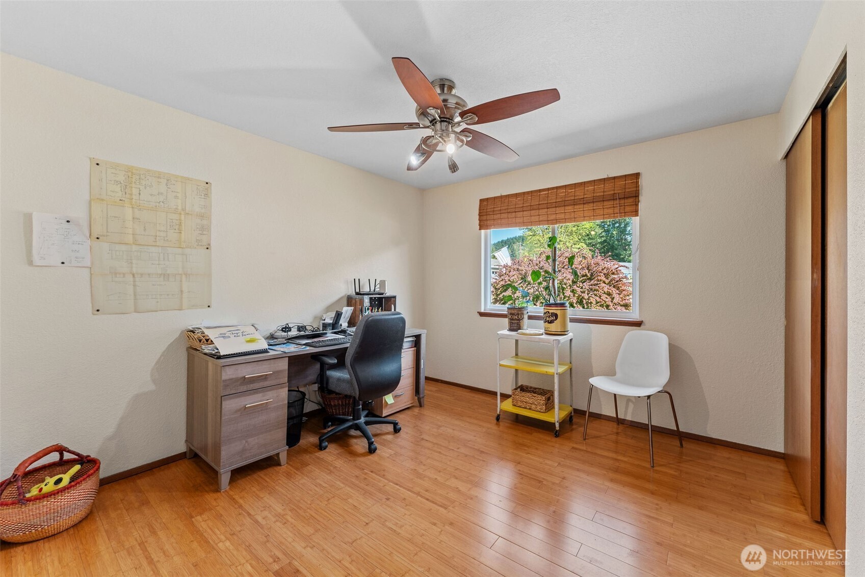 4405 Royal Court Carnation, WA 98014 - Photo 21 of 34 a view of a workspace with furniture and a window
